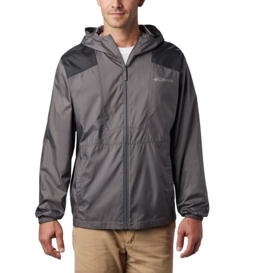 Columbia Flashback Men's Windbreaker Grey Black | 518-KEORPY