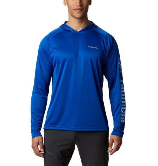 Columbia Fork Stream Men's Hoodies Azul Blue | 470-BKPMIY