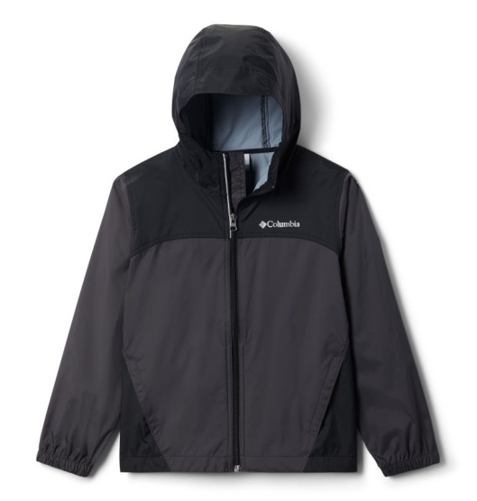 Columbia Glennaker Kids' Rain Jacket Black | 068-RMQDYI