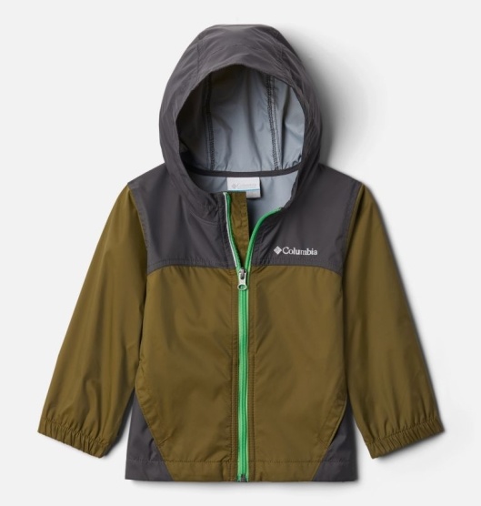 Columbia Glennaker Kids' Rain Jacket Olive Black | 790-RXZPCN