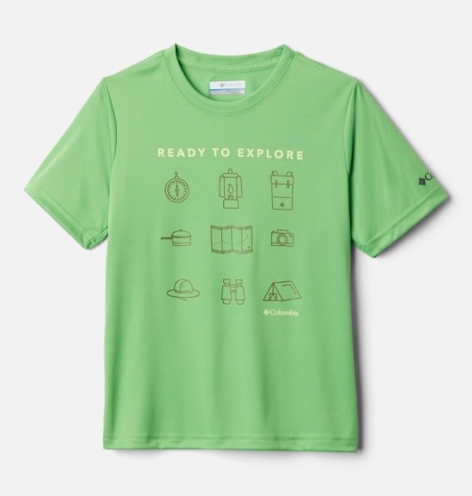 Columbia Grizzly Grove Kids' T-Shirt Green | 270-IZQSDC