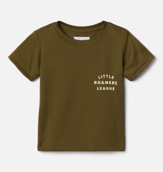 Columbia Grizzly Grove Kids' T-Shirt Olive | 437-RTEASB