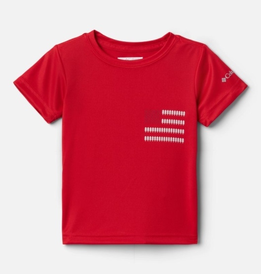 Columbia Grizzly Grove Kids' T-Shirt Red | 903-KMNWZV