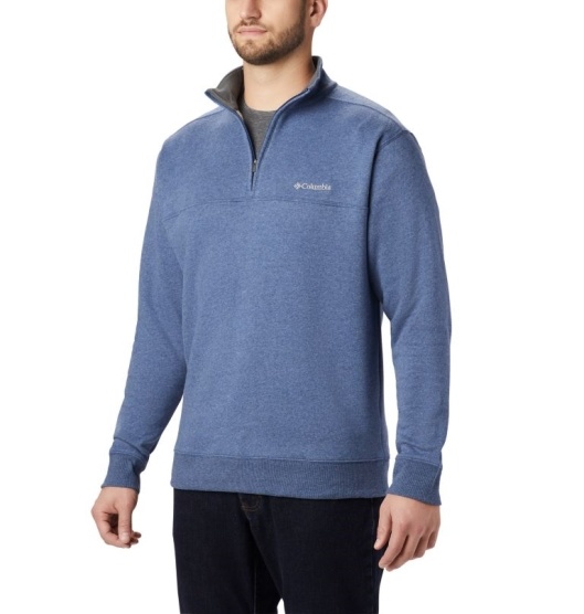 Columbia Hart Mountain II Men's Hoodies Blue | 384-IDQMZU