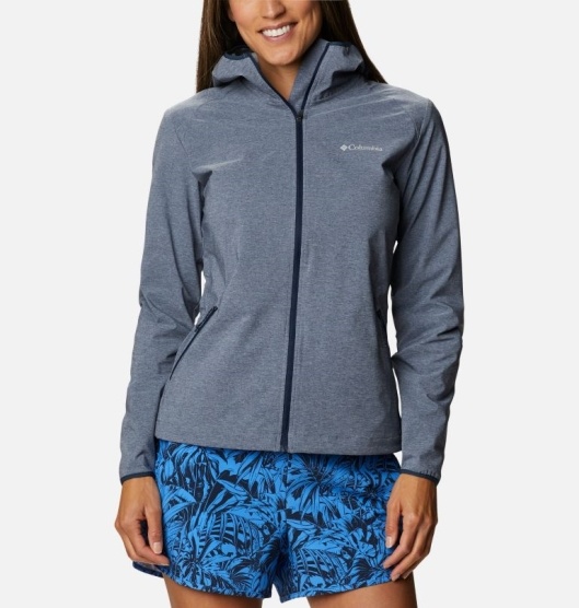 Columbia Heather Canyon Women's Rain Jacket Navy | 785-UFODZI