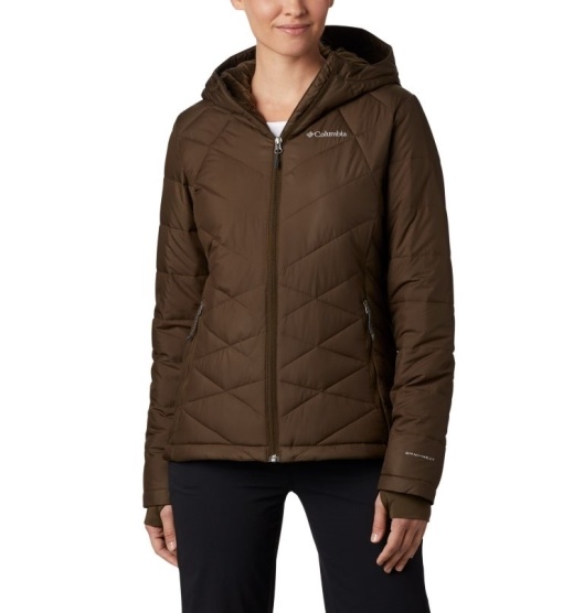 Columbia Heavenly Women's Hooded Jacket Olive Green | 567-BLXQHV