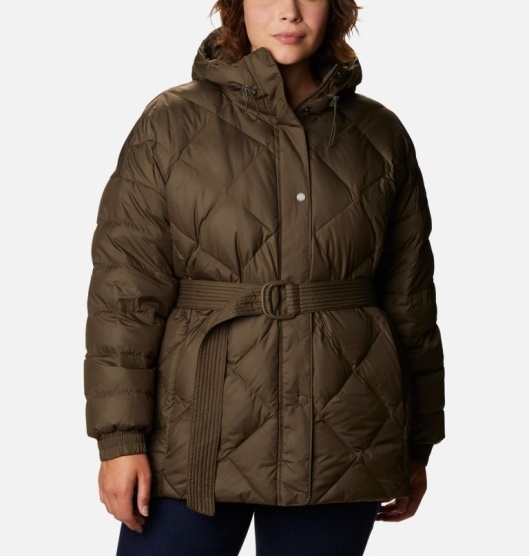 Columbia Icy Heights Women's Insulated Jacket Olive Green | 853-IFBQOJ