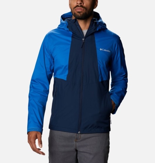 Columbia Inner Limits II Men's Rain Jacket Navy | 950-QZIPDR