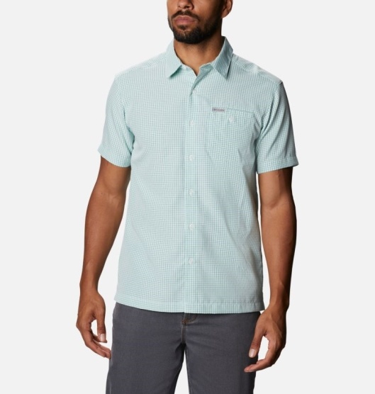 Columbia Lakeside Trail Men's Shirts Green | 632-VPHTDA