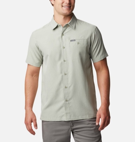 Columbia Lakeside Trail Men's Shirts Green | 810-GKHDLW