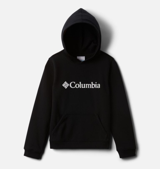 Columbia Logo Kids' Hoodies Black | 679-FBJVLE