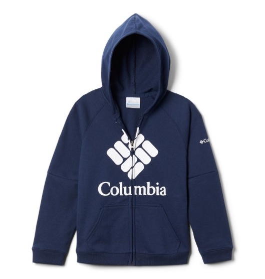 Columbia Logo Kids' Hoodies Navy | 082-YCUVXJ