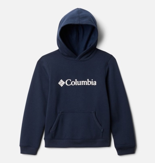 Columbia Logo Kids' Hoodies Navy | 512-YCJFZQ