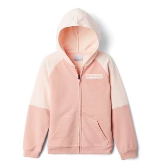 Columbia Logo Kids' Hoodies Pink White | 247-CVPDMW