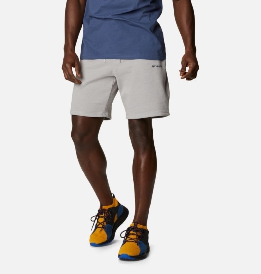 Columbia Logo Men's Shorts Grey | 915-NZSAHU