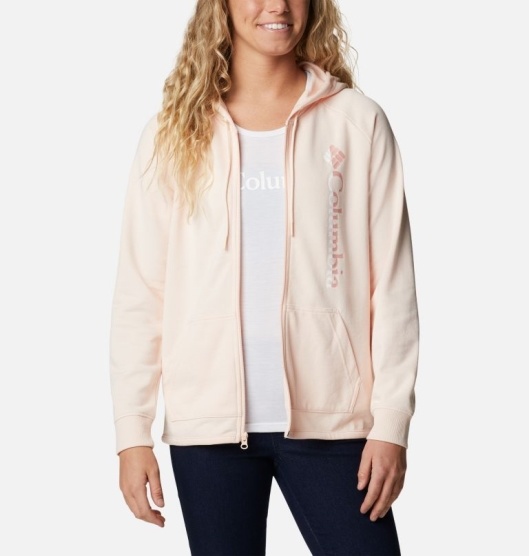 Columbia Logo Women's Hoodies White | 082-DPNEMO