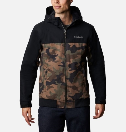 Columbia Loma Vista Men's Hooded Jacket Brown Black | 718-DAGWET