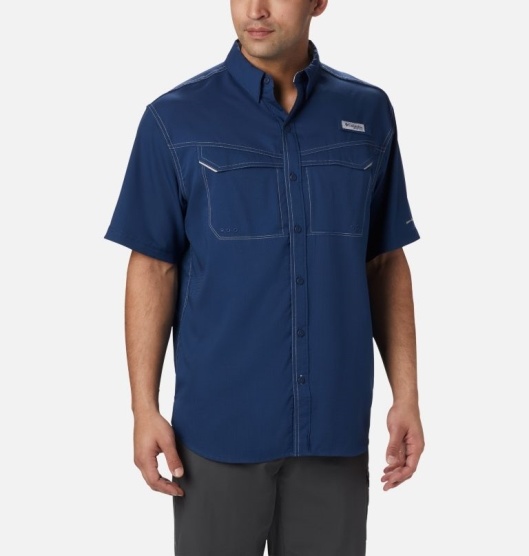 Columbia Low Drag Offshore Men's Shirts Blue | 473-CSHWGB