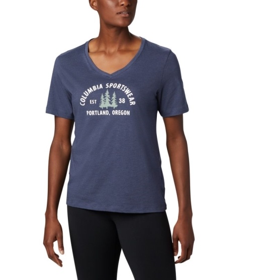 Columbia Mount Rose Women's T-Shirt Blue | 781-AFIDGR