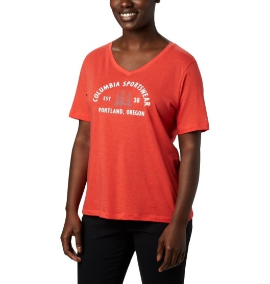 Columbia Mount Rose Women's T-Shirt Red | 876-LNAYTU