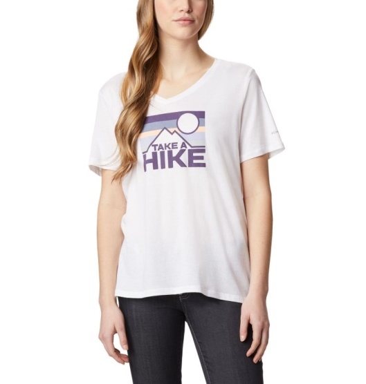 Columbia Mount Rose Women's T-Shirt White | 489-KJCGMX