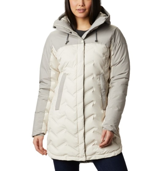 Columbia Mountain Croo Women's Down Jacket White Grey | 923-QXDFHY