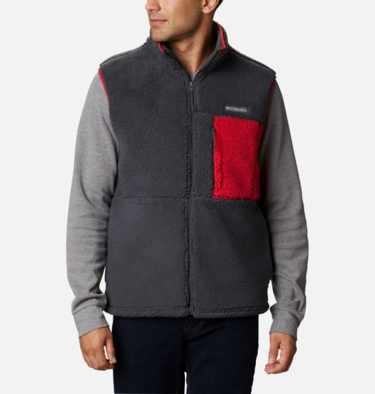 Columbia Mountainside Sherpa Men's Vest Black Red | 361-XENMYL