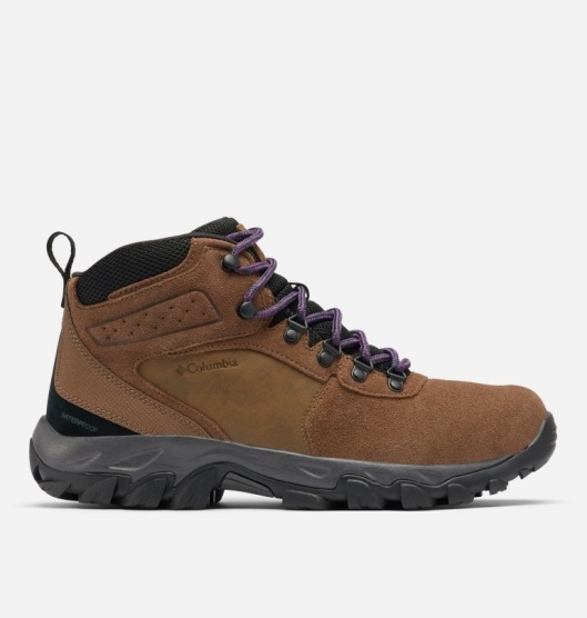 Columbia Newton Ridge Plus II Men's Waterproof Boots Brown Purple | 926-IJBUES