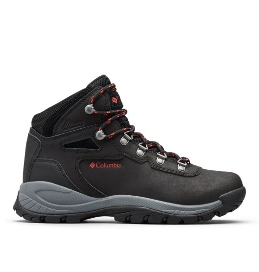 Columbia Newton Ridge Women's Waterproof Boots Black Red | 349-ZBSPIV