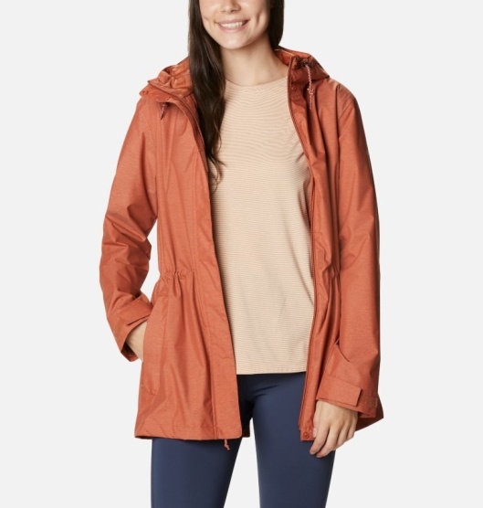 Columbia Norwalk Mountain Women's Rain Jacket Brown | 341-IEXGCW