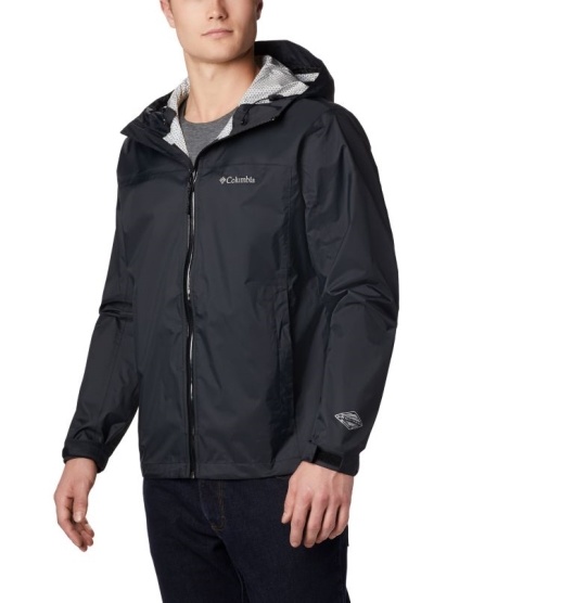 Columbia Omni-Tech Men's Rain Jacket Black | 521-AUNXWQ