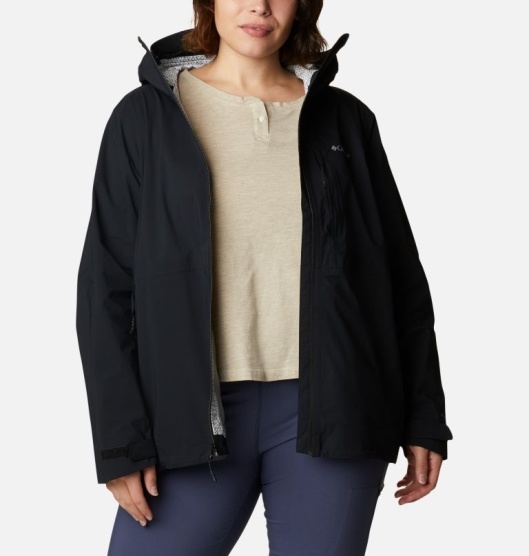 Columbia Omni-Tech Women's Rain Jacket Black | 241-JOVTKE