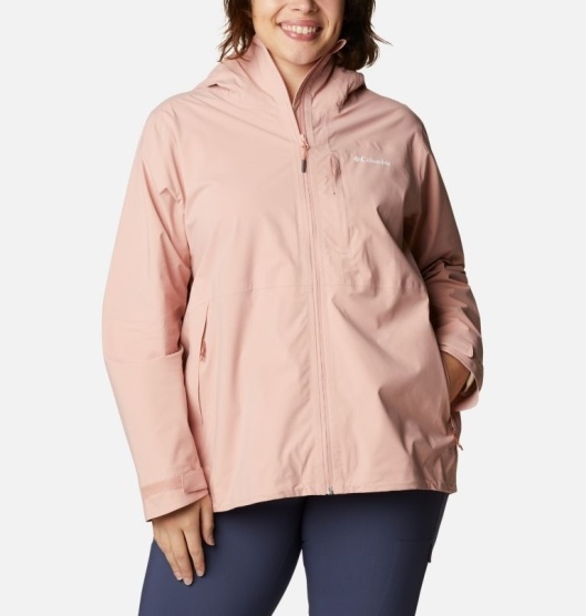 Columbia Omni-Tech Women's Rain Jacket Pink | 062-DZLBES