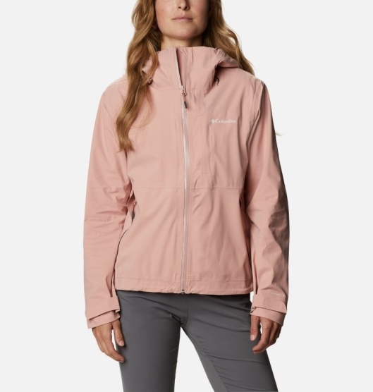 Columbia Omni-Tech Women's Rain Jacket Pink | 708-ZUORJC