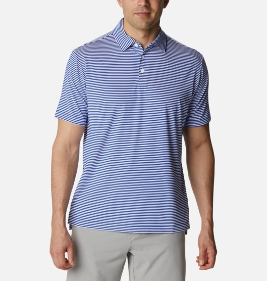 Columbia Omni-Wick Men's Polo Azul | 358-CDUMAI