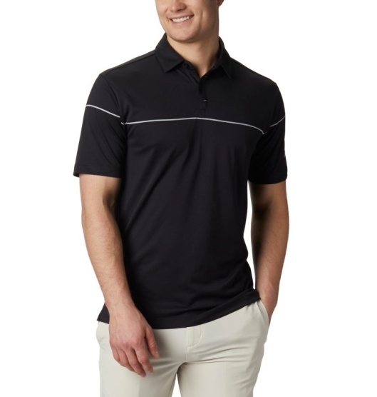 Columbia Omni-Wick Men's Polo Black | 951-YBWCGU