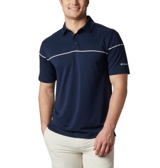 Columbia Omni-Wick Men's Polo Navy | 583-SDZYAB