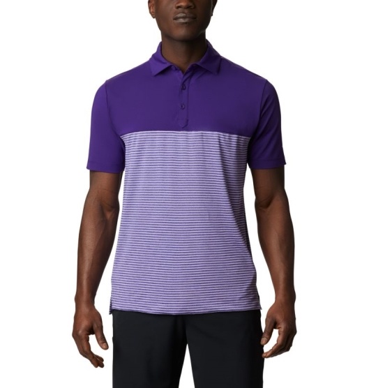 Columbia Omni-Wick Men's Polo Purple | 164-ZDASMN