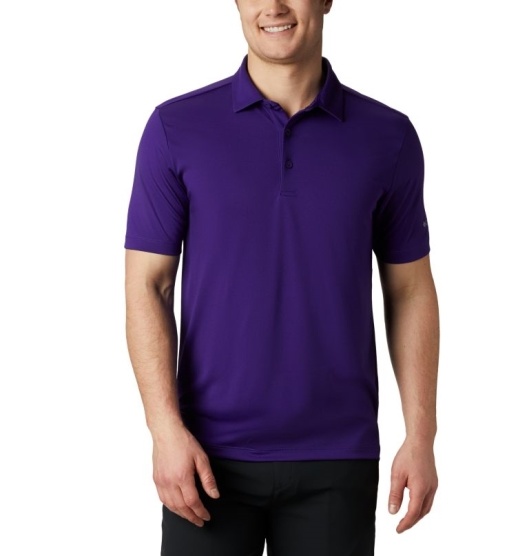 Columbia Omni-Wick Men's Polo Purple | 547-WHFEDP