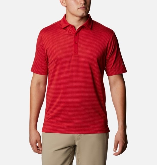 Columbia Omni-Wick Men's Polo Red | 153-FWKIEM