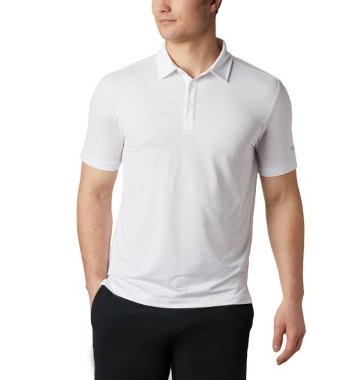 Columbia Omni-Wick Men's Polo White | 102-IXVDTZ