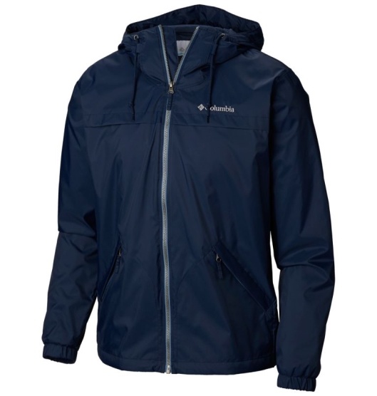 Columbia Oroville Creek Men's Rain Jacket Navy | 934-EIWMQK