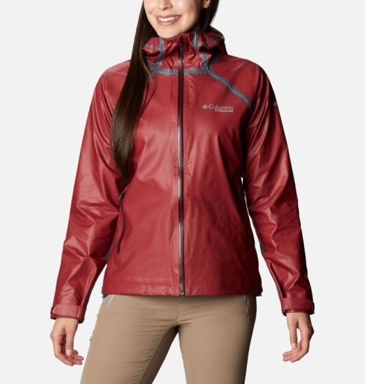 Columbia OutDry Ex Women's Rain Jacket Red | 718-PFTJSW