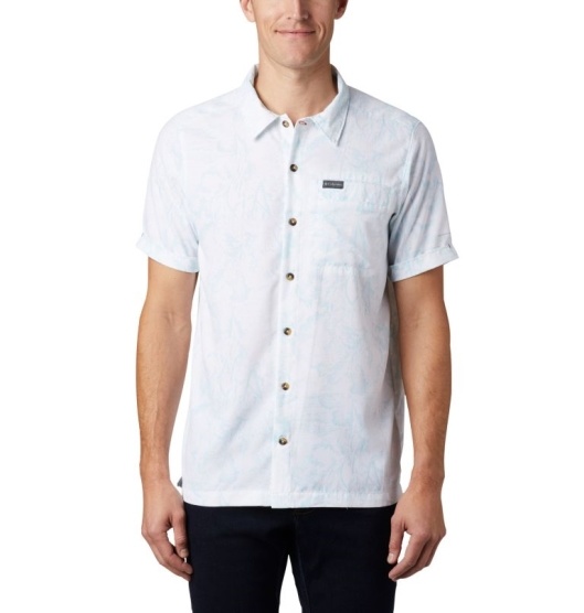 Columbia Outdoor Elements Men's Shirts Blue | 071-LTREUC