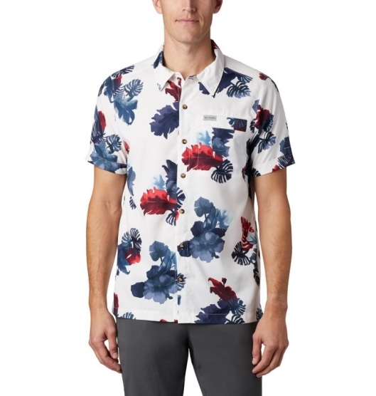 Columbia Outdoor Elements Men's Shirts White | 532-USXRIP