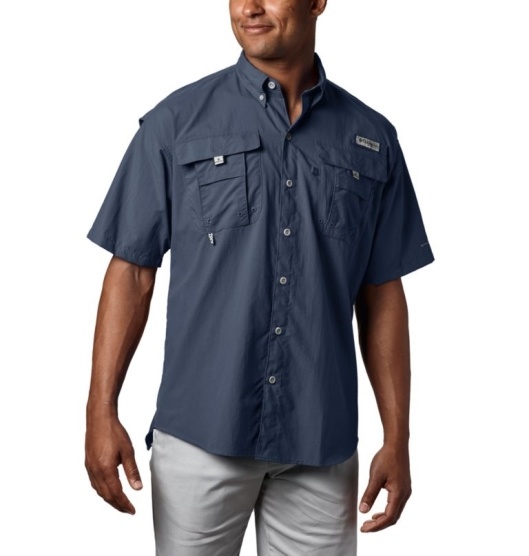 Columbia PFG Bahama II Men's Fishing Shirts Navy | 019-VKLQOF