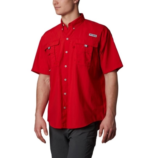 Columbia PFG Bahama II Men's Fishing Shirts Red | 207-LPAOFD