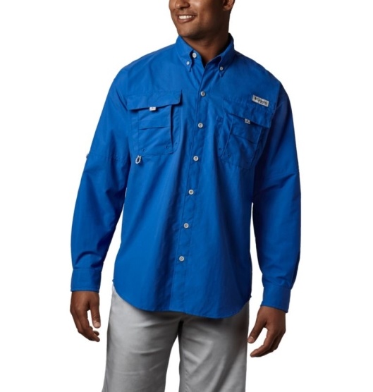 Columbia PFG Bahama II Men's Fishing Shirts Blue | 208-GIMKLV