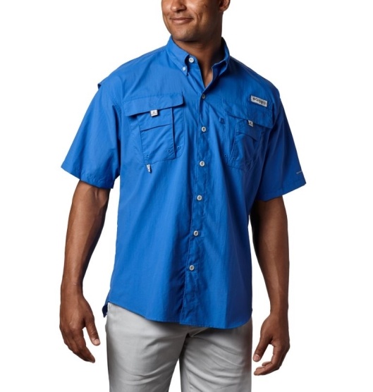 Columbia PFG Bahama II Men's Fishing Shirts Blue | 263-WREHTN