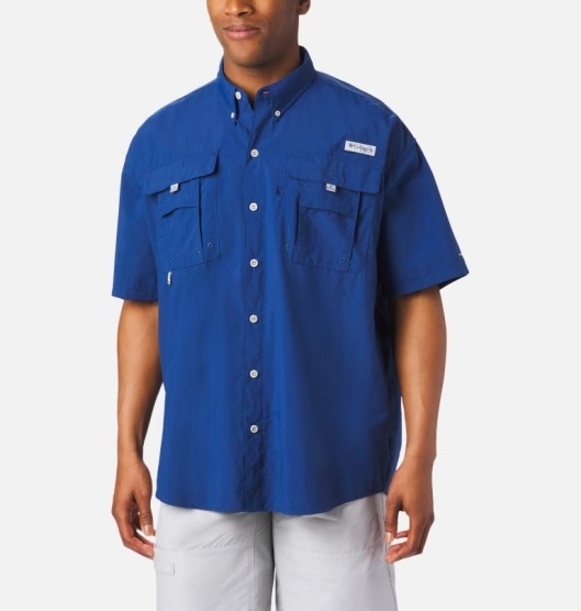 Columbia PFG Bahama II Men's Fishing Shirts Blue | 395-DVSMKB